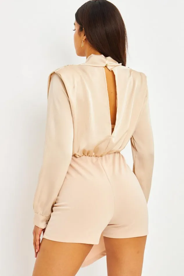 Women Combishort BiMatire Beige Style JupeShort Beige Brentiny Paris Playsuits Women Combishort BiMatire Beige Style JupeShort Beige Brentiny Paris Playsuits