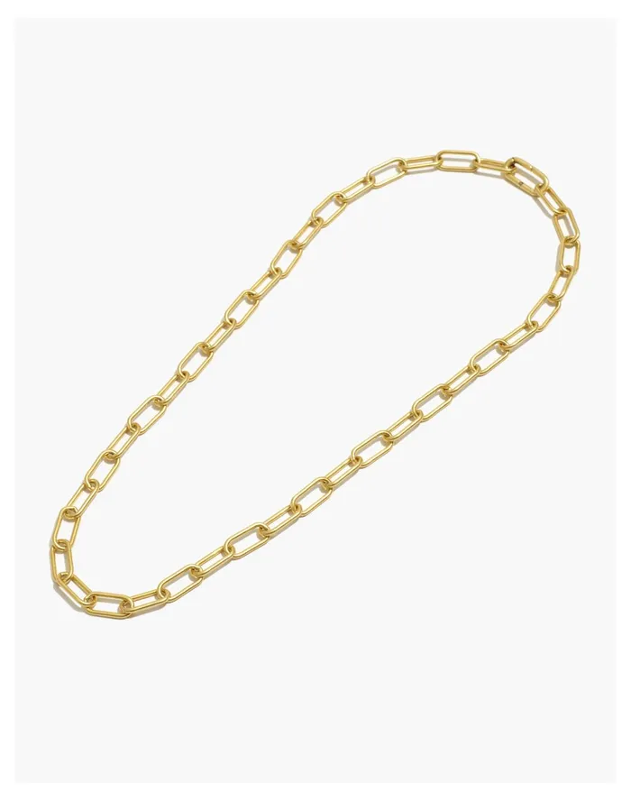 Women Convertible Medium Paperclip Chain Necklace Vintage Gold Madewell Necklaces Women Convertible Medium Paperclip Chain Necklace Vintage Gold Madewell Necklaces