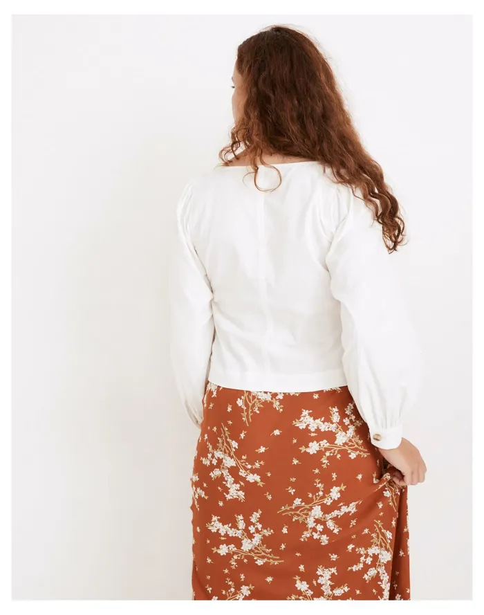 Women Corduroy Shirred Sleeve Button Front Top Antique Cream Madewell Tops and Shirts Women Corduroy Shirred Sleeve Button Front Top Antique Cream Madewell Tops and Shirts