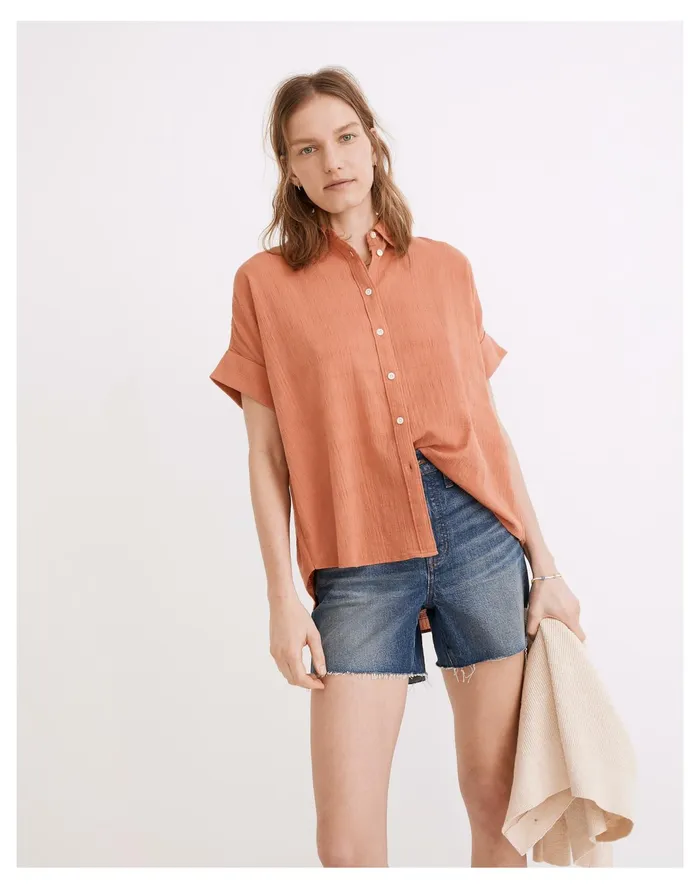 Women Courier Pintuck Back Shirt In Textured Windowpane Sweet Dahlia Madewell Tops and Shirts Women Courier Pintuck Back Shirt In Textured Windowpane Sweet Dahlia Madewell Tops and Shirts