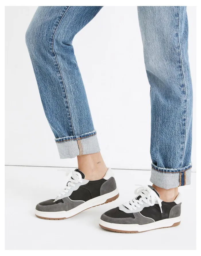 Women Court Sneakers In Dark Colorblock Nubuck And Suede Cool Fog Multi Madewell Sneakers Women Court Sneakers In Dark Colorblock Nubuck And Suede Cool Fog Multi Madewell Sneakers