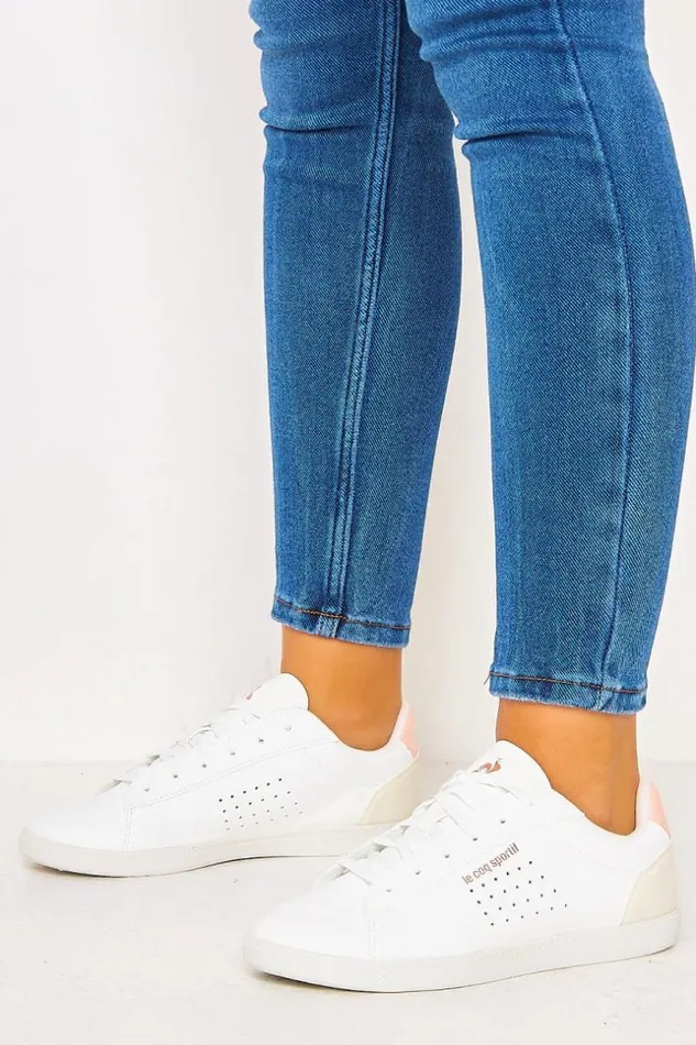 Women Courtstar Gs Sneakers Shiny White Le Coq Sportif White Brentiny Paris Sneakers
