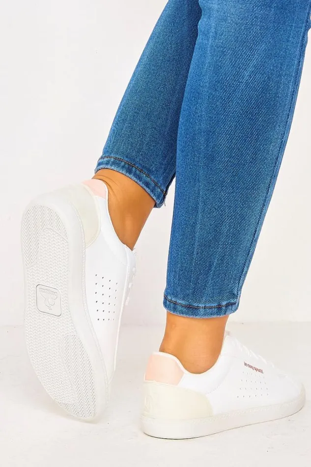 Women Courtstar Gs Sneakers Shiny White Le Coq Sportif White Brentiny Paris Sneakers