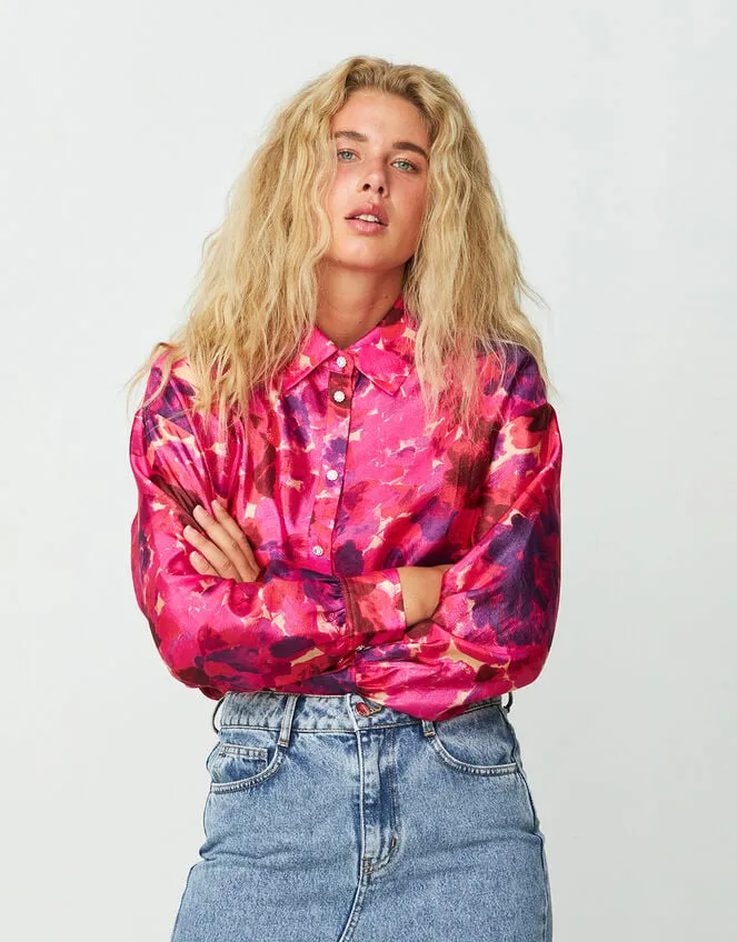 Women Crs Floral Print Blouse Pink Monsoon Tops and Blouses