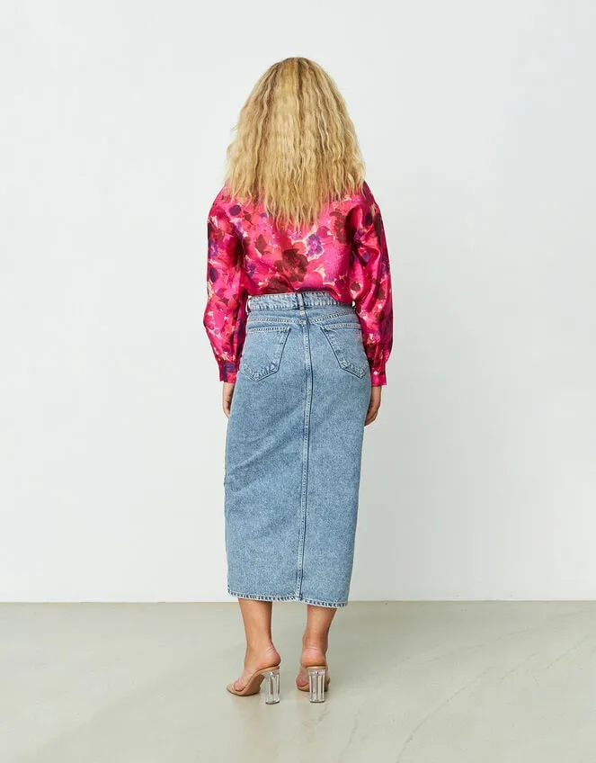 Women Crs Floral Print Blouse Pink Monsoon Tops and Blouses