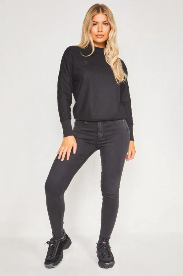 Women Crewneck Sweatshirt Champion Black Brentiny Paris Sweaters and Sweatshirts Women Crewneck Sweatshirt Champion Black Brentiny Paris Sweaters and Sweatshirts