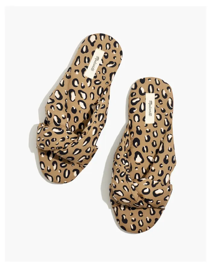 Women Crisscross Scuff Slippers In Animal Print Seed Khaki Multi Madewell Slippers
