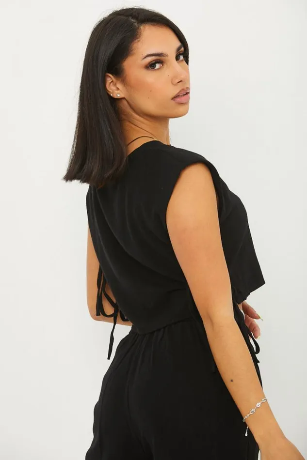 Women Crop Top Noir A Nou Sur Les Cts Black Brentiny Paris Top And Tank Tops Women Crop Top Noir A Nou Sur Les Cts Black Brentiny Paris Top And Tank Tops