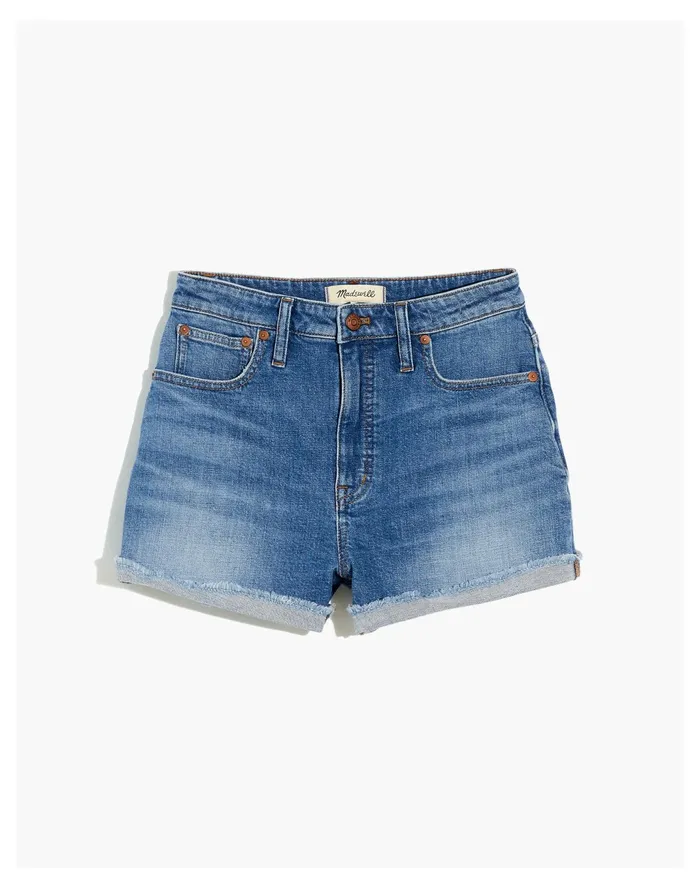 Women Curvy High Rise Denim Shorts In Lavista Wash Lavista Wash Madewell Shorts