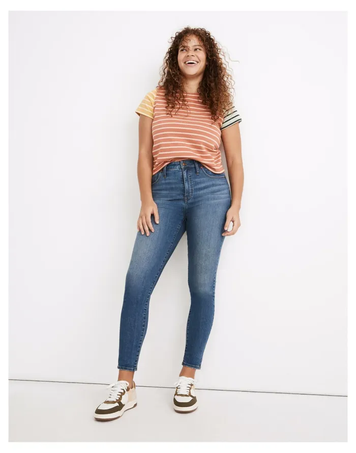 Women Curvy High Rise Skinny Crop Jeans In Lander Wash Lander Wash Madewell Jeans
