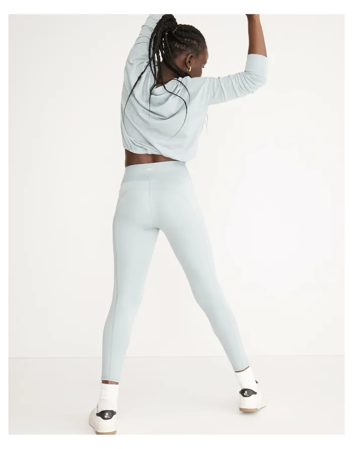 Women Curvy MWL Flex High Rise 25034 Leggings Blue Horizon Madewell MWL Athleisure Women Curvy MWL Flex High Rise 25034 Leggings Blue Horizon Madewell MWL Athleisure