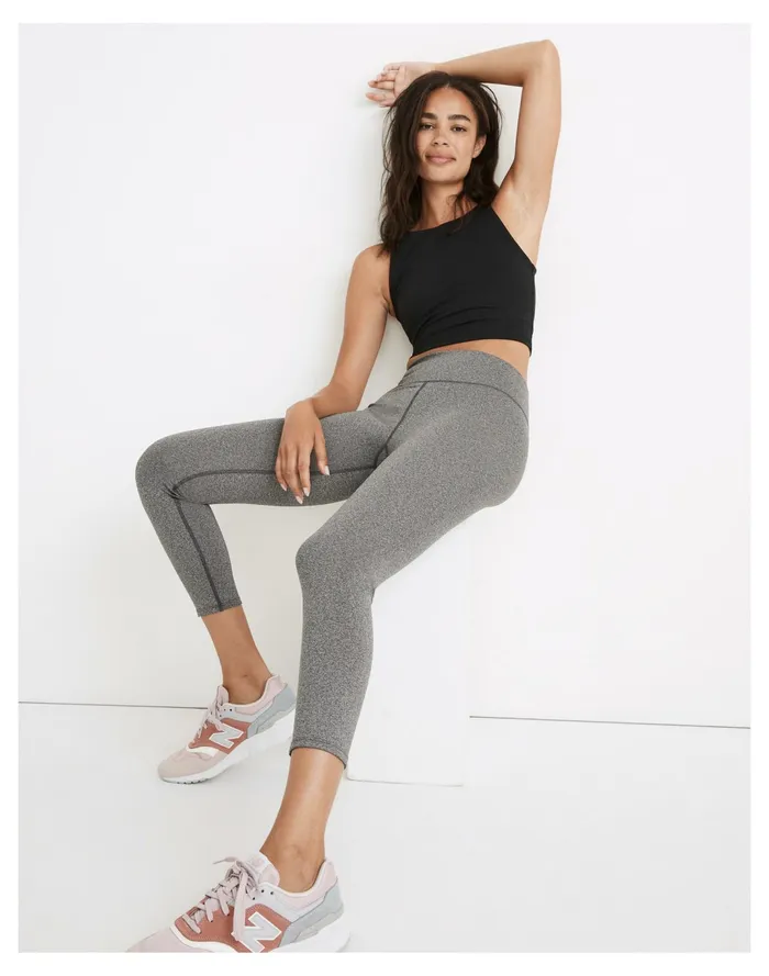 Women Curvy MWL Form High Rise 23034 Leggings In Heathered Charcoal Hthr Charcoal Madewell Activewear Women Curvy MWL Form High Rise 23034 Leggings In Heathered Charcoal Hthr Charcoal Madewell Activewear