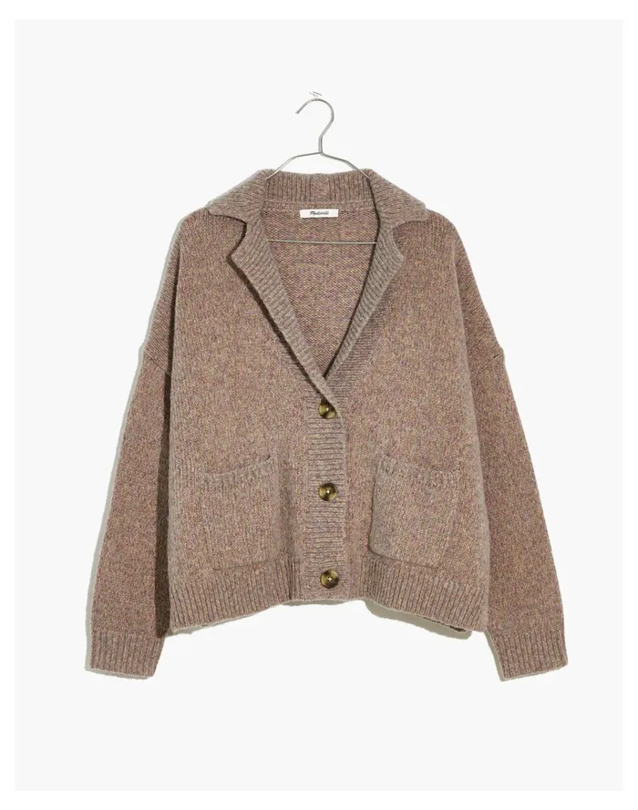 Women Dalny Notch Collar Cardigan Sweater Marled Pansy Madewell Sweaters Women Dalny Notch Collar Cardigan Sweater Marled Pansy Madewell Sweaters