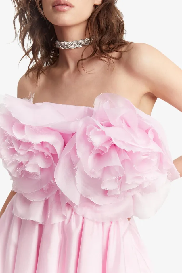 Women Day To Night Dresses Bardot Fleurette Flower Mini Dress In Lili Pink Lili Pink Women Day To Night Dresses Bardot Fleurette Flower Mini Dress In Lili Pink Lili Pink