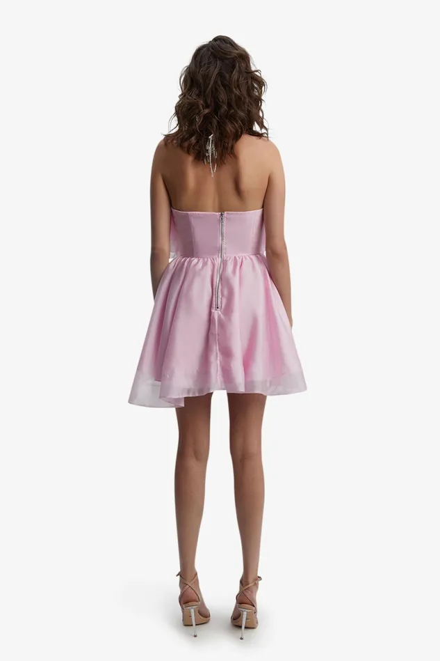 Women Day To Night Dresses Bardot Fleurette Flower Mini Dress In Lili Pink Lili Pink Women Day To Night Dresses Bardot Fleurette Flower Mini Dress In Lili Pink Lili Pink