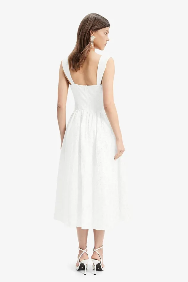 Women Day To Night Dresses Bardot Malea Midi Dress In Orchid White Orchid White Women Day To Night Dresses Bardot Malea Midi Dress In Orchid White Orchid White