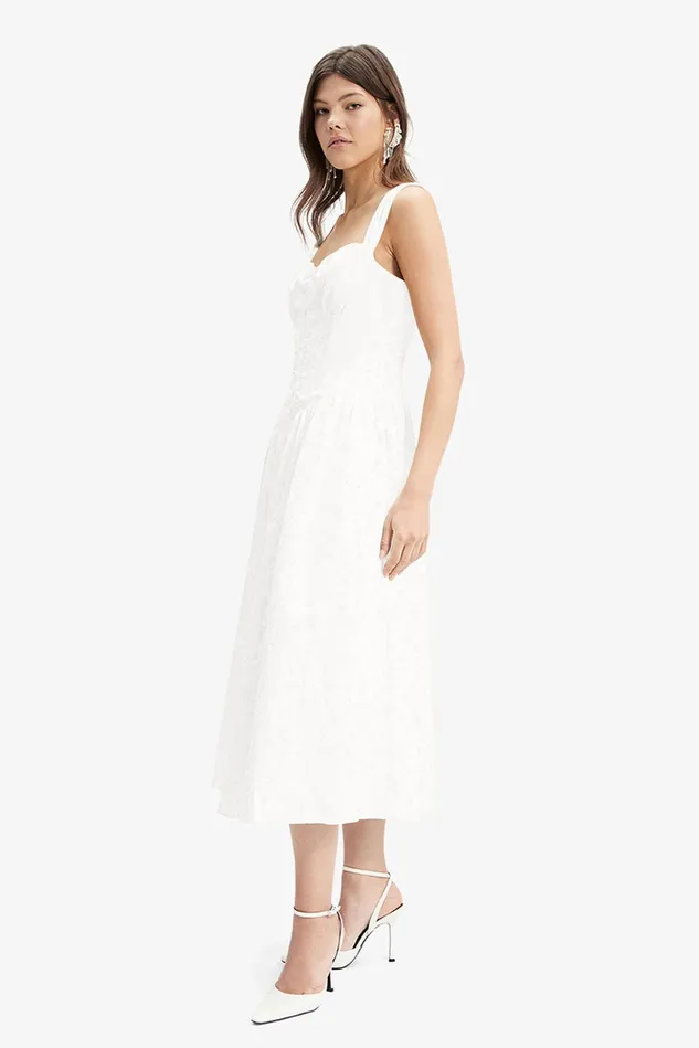 Women Day To Night Dresses Bardot Malea Midi Dress In Orchid White Orchid White Women Day To Night Dresses Bardot Malea Midi Dress In Orchid White Orchid White