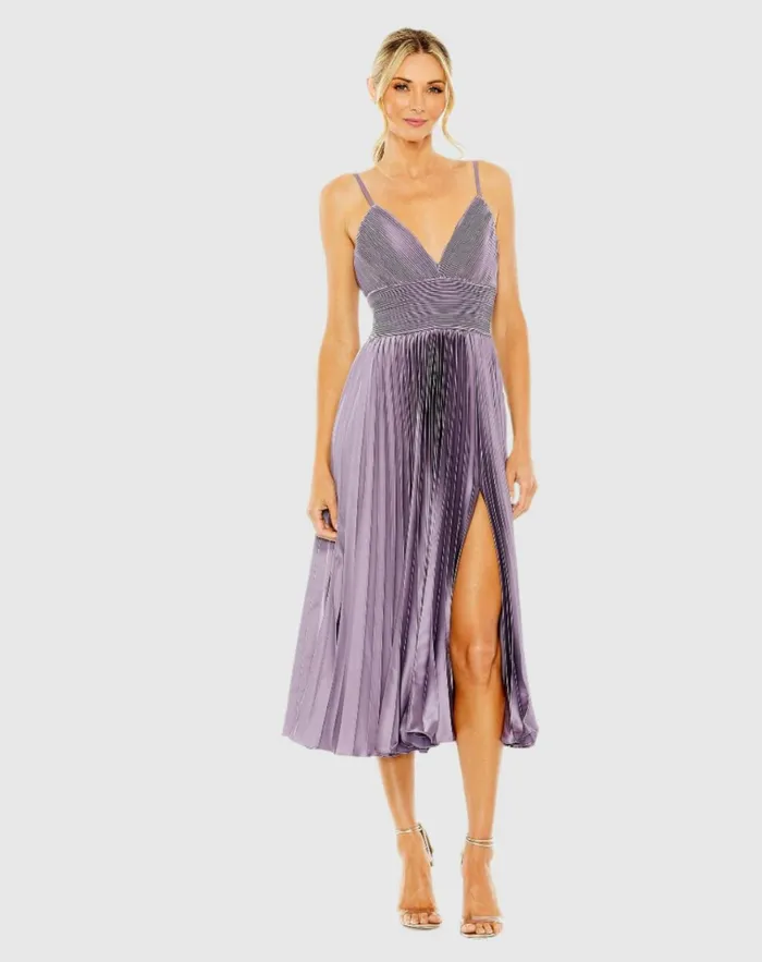 Women Daytime Dresses Mac Duggal Purple Slim Strap Ruched Top Heat Pleated Dress Vintage Lilac Women Daytime Dresses Mac Duggal Purple Slim Strap Ruched Top Heat Pleated Dress Vintage Lilac