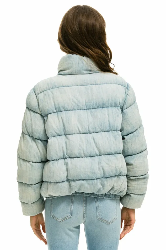 Women DENIM APRES PUFFER JACKET 8211 SUPER LIGHT Aviator Nation Women DENIM APRES PUFFER JACKET 8211 SUPER LIGHT Aviator Nation