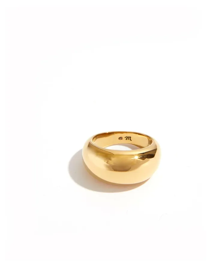 Women Dome Ring Shiny Gold Madewell Rings