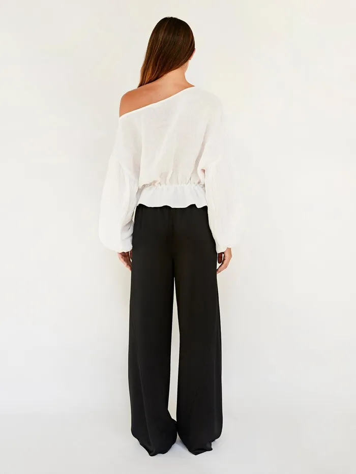 Women Dominique Healy 8211 Anna Frill Blouse In White The UNDONE Tops