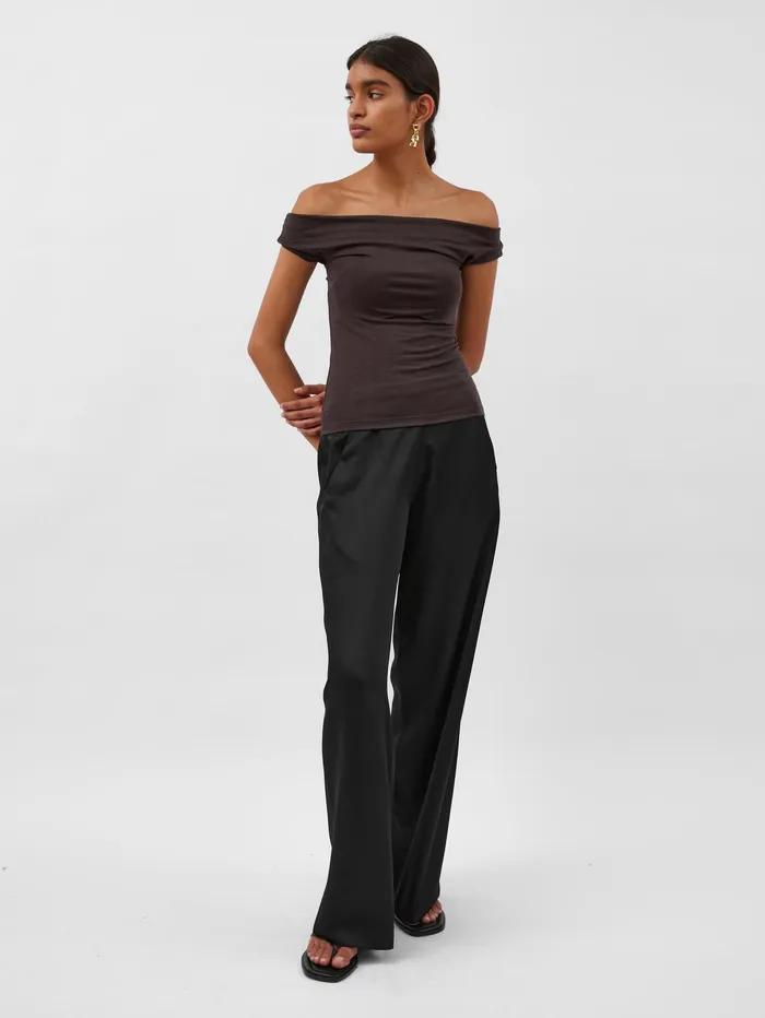 Women Dominique Healy 8211 Vera Tee In Espresso The UNDONE Tops