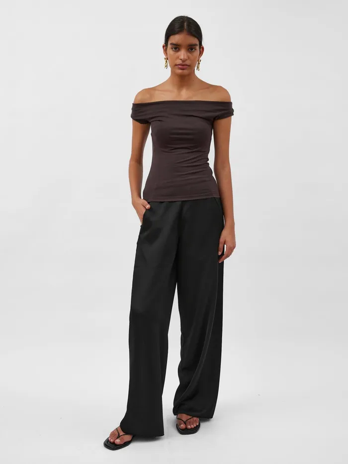 Women Dominique Healy 8211 Vera Tee In Espresso The UNDONE Tops