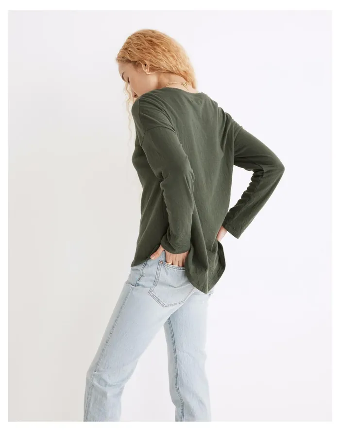 Women Double Faced Tee Forest Madewell Tees Women Double Faced Tee Forest Madewell Tees