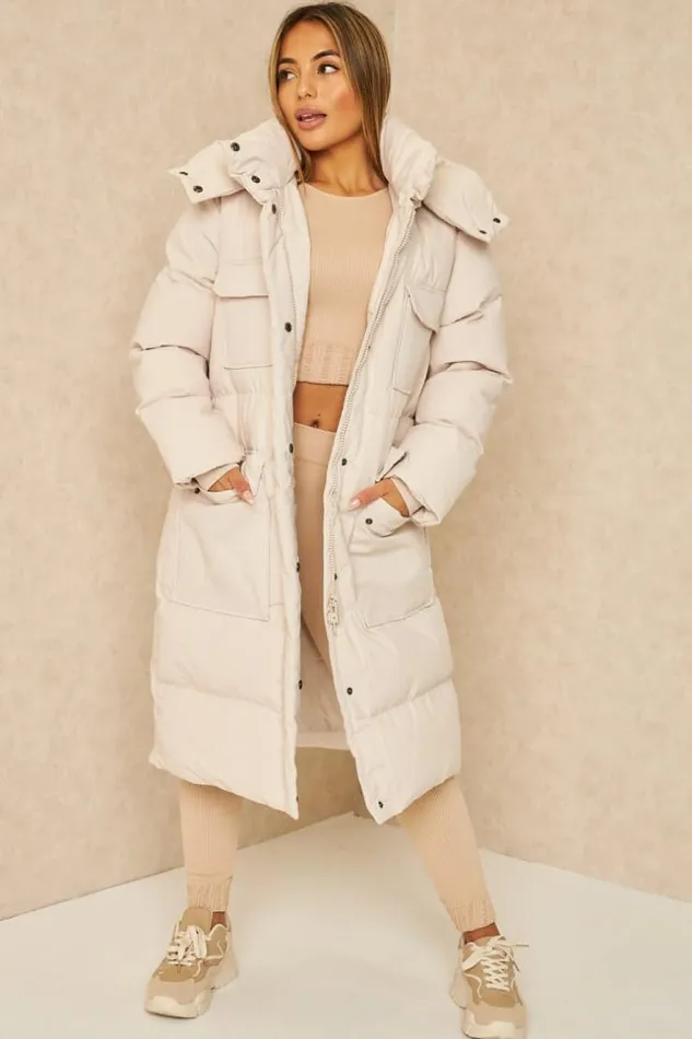 Women Doudoune Longue Matelasse Beige Poches Beige Brentiny Paris Parkas And Down Jackets Women Doudoune Longue Matelasse Beige Poches Beige Brentiny Paris Parkas And Down Jackets