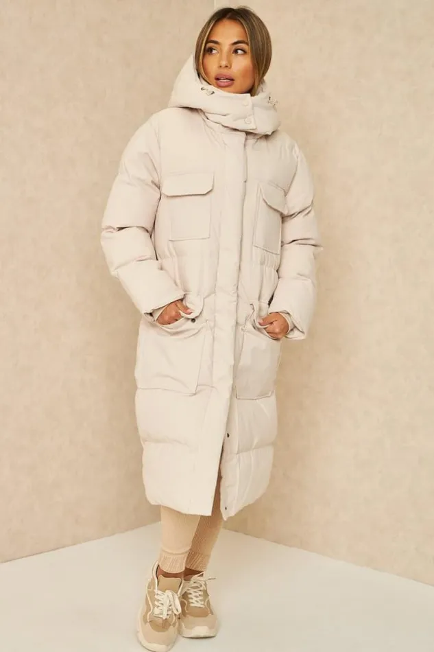 Women Doudoune Longue Matelasse Beige Poches Beige Brentiny Paris Parkas And Down Jackets Women Doudoune Longue Matelasse Beige Poches Beige Brentiny Paris Parkas And Down Jackets