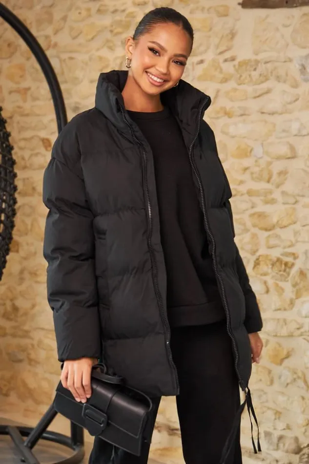 Women Doudoune Noire Matelasse MiLongue Black Brentiny Paris White Tops