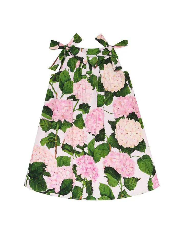 Women Dresses Oscar De La Renta Kids Hydrangea Bow Dress Pink
