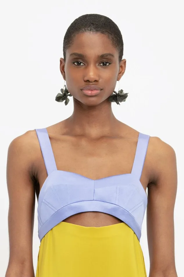 Women Dresses Victoria Beckham Bra Detail Maxi Dress In Lime