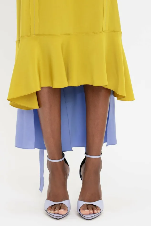 Women Dresses Victoria Beckham Bra Detail Maxi Dress In Lime