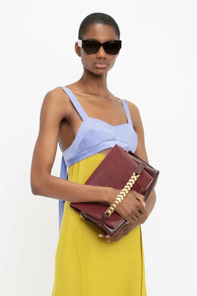 Women Dresses Victoria Beckham Bra Detail Maxi Dress In Lime