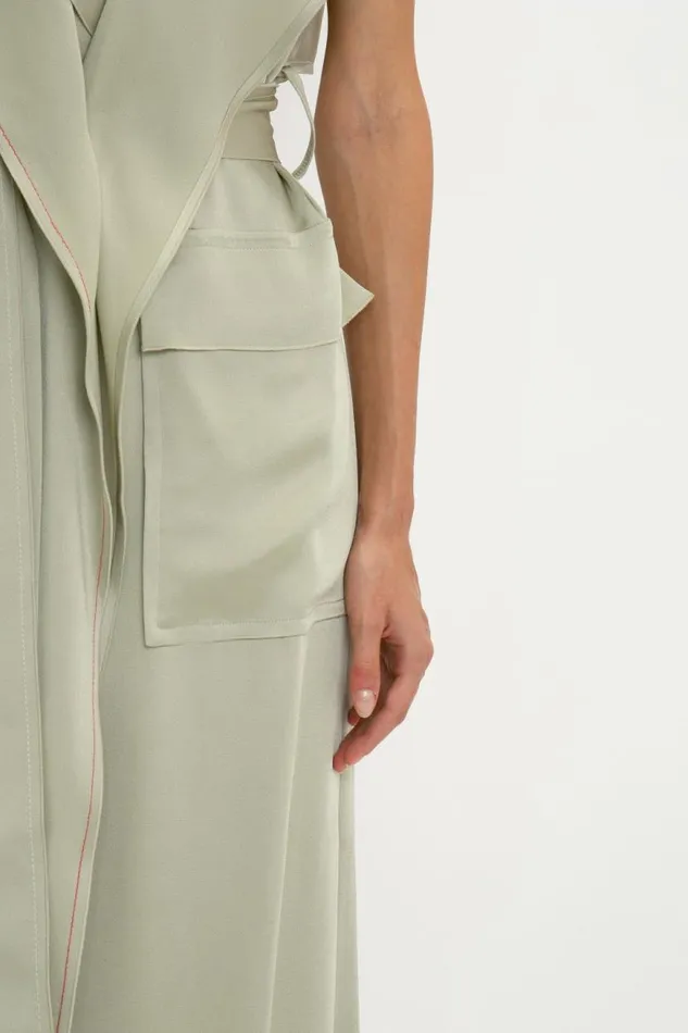 Women Dresses Victoria Beckham Trench Dress In Sage