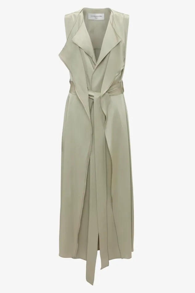 Women Dresses Victoria Beckham Trench Dress In Sage