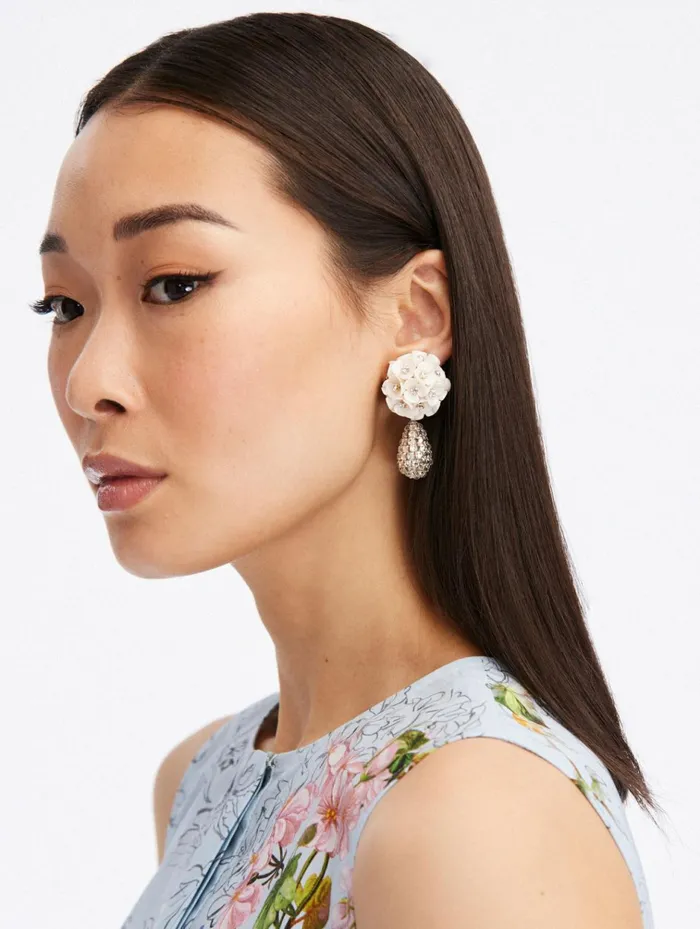 Women Earrings Oscar De La Renta Bouquet Drop Earrings Ivory Women Earrings Oscar De La Renta Bouquet Drop Earrings Ivory