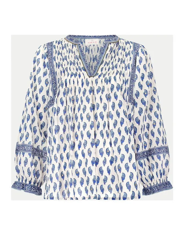 Women East Embellished Long Sleeve Blouse Blue Monsoon Tops and Blouses