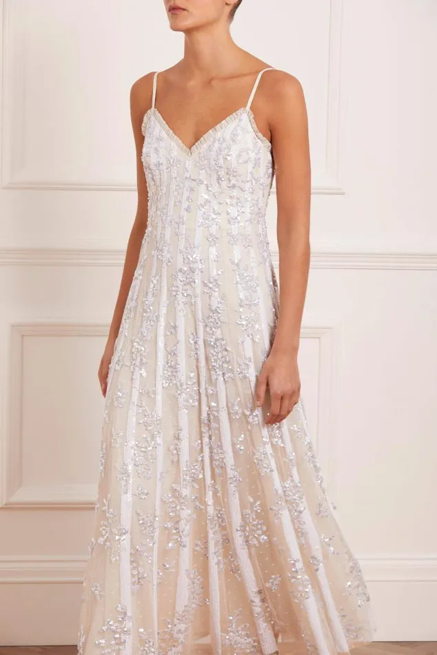 Women Embellished Dresses Needle and Thread Floral Evermore Sequin Cami Ankle Gown Champagne Women Embellished Dresses Needle and Thread Floral Evermore Sequin Cami Ankle Gown Champagne