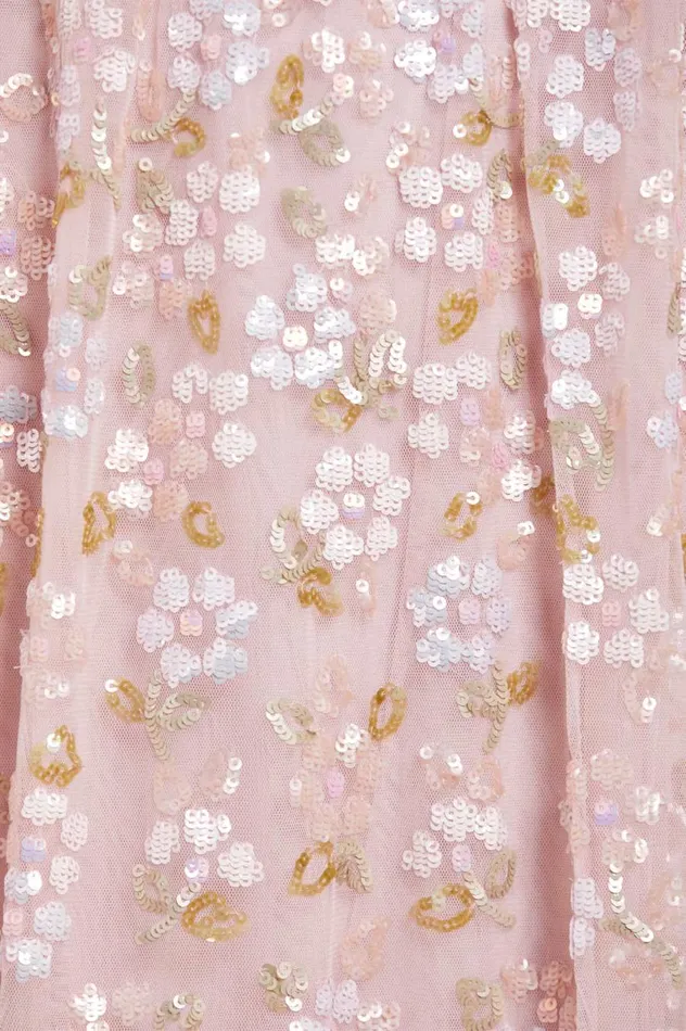 Women Embellished Dresses Needle and Thread Lena Long Sleeve Ankle Gown Pink Women Embellished Dresses Needle and Thread Lena Long Sleeve Ankle Gown Pink