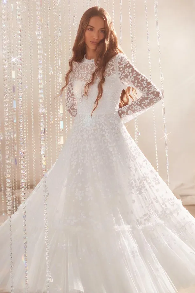 Women Embellished Dresses Needle and Thread Margot Ankle Gown White