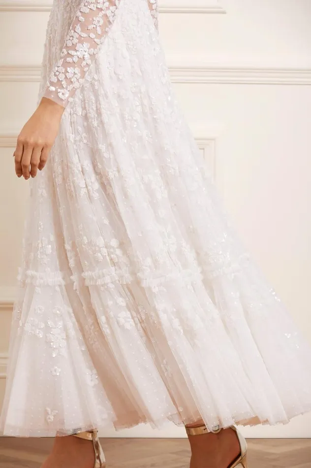 Women Embellished Dresses Needle and Thread Margot Ankle Gown White