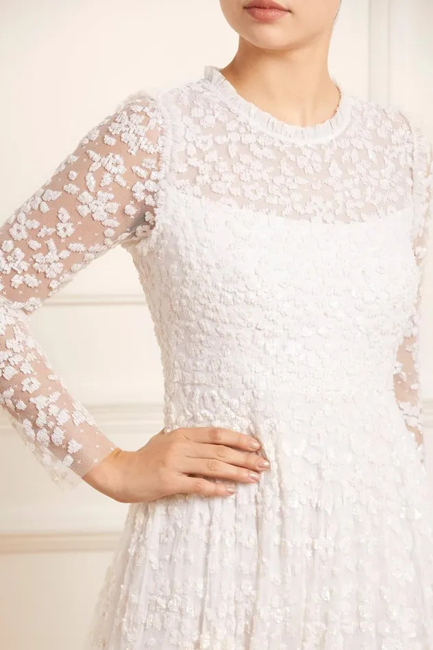 Women Embellished Dresses Needle and Thread Margot Ankle Gown White