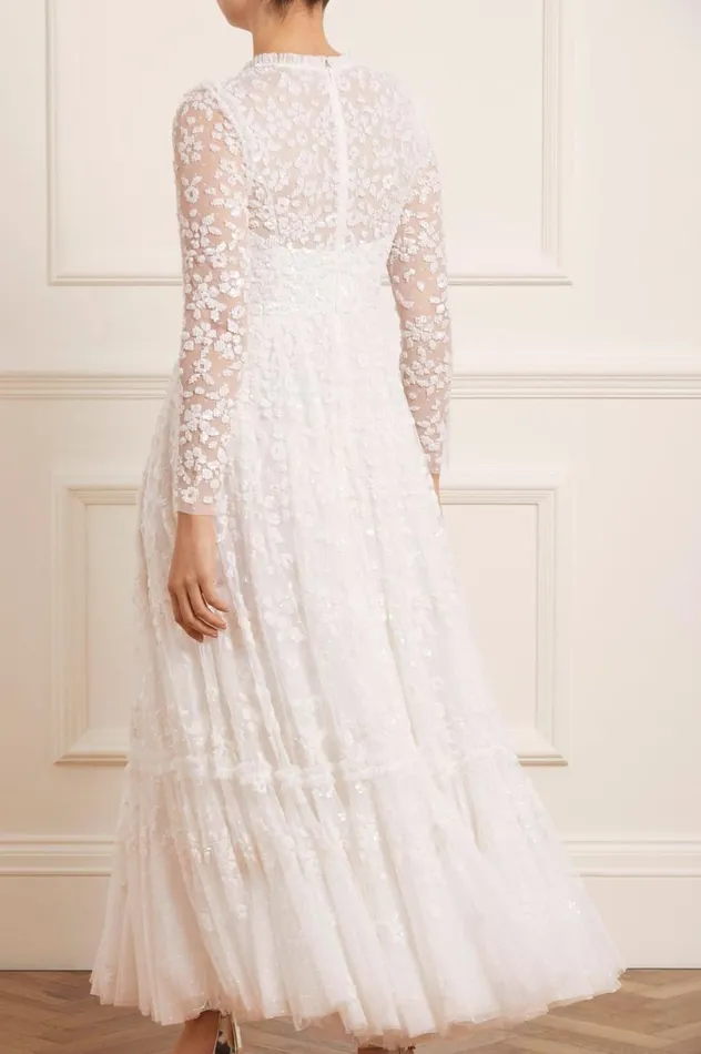 Women Embellished Dresses Needle and Thread Margot Ankle Gown White