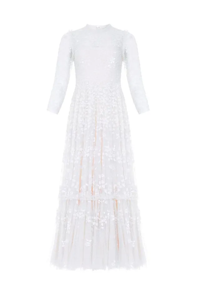 Women Embellished Dresses Needle and Thread Margot Ankle Gown White