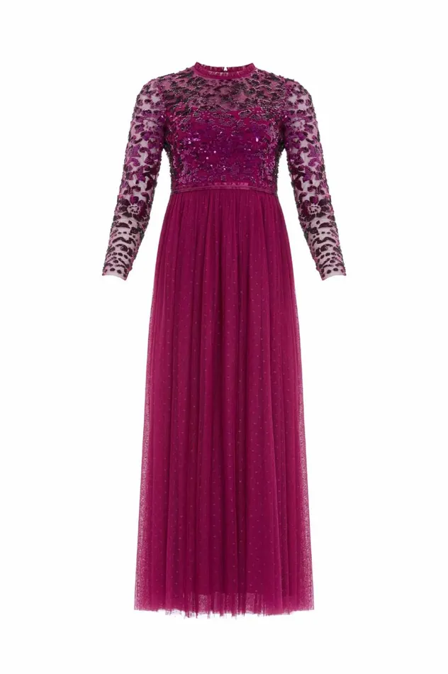 Women Embellished Dresses Needle and Thread Tempest Bodice Ankle Gown Purple Women Embellished Dresses Needle and Thread Tempest Bodice Ankle Gown Purple
