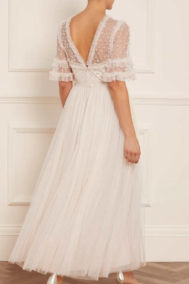 Women Embellished Dresses Needle and Thread Thea Bodice Ankle Gown Champagne Women Embellished Dresses Needle and Thread Thea Bodice Ankle Gown Champagne