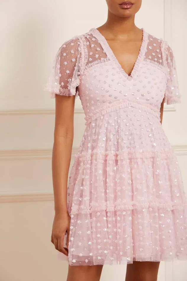 Women Embellished Dresses Needle and Thread Thea Mini Dress Pink Women Embellished Dresses Needle and Thread Thea Mini Dress Pink