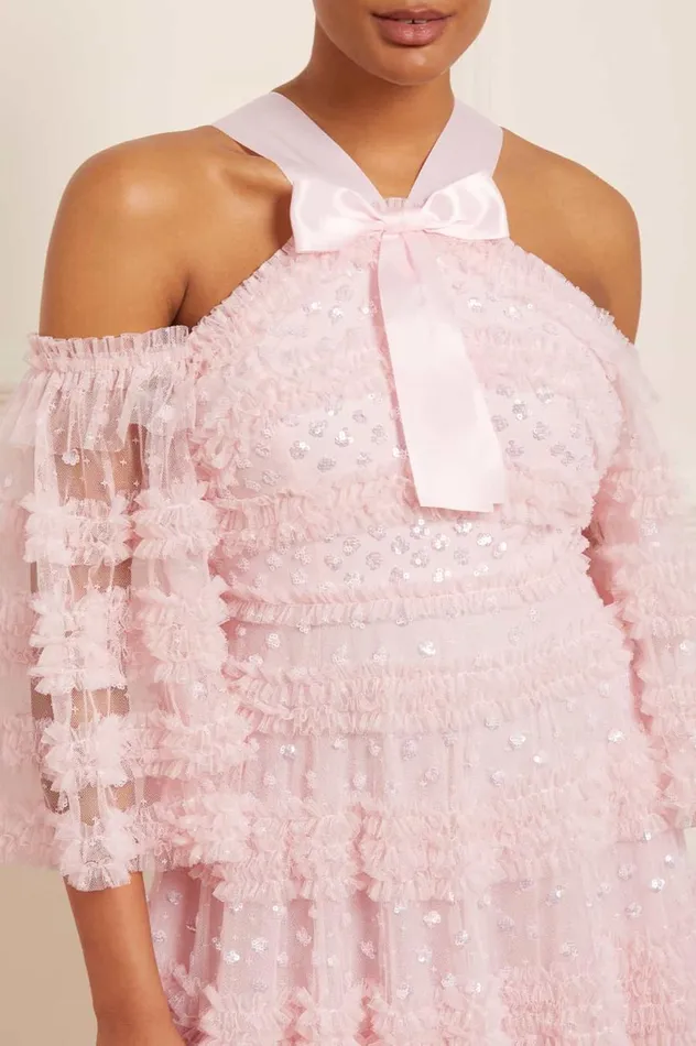 Women Embellished Dresses Needle and Thread Vivian Off Shoulder Gown Pink Women Embellished Dresses Needle and Thread Vivian Off Shoulder Gown Pink
